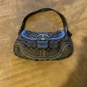 Coach handbag dark brown gently used